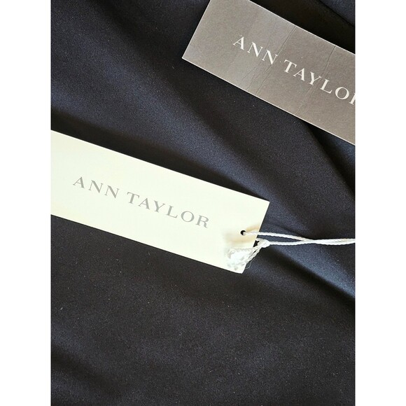 Ann Taylor Womens 8 Silk Strapless Little Black Dress LBD A-Line NEW $178 NWT - Picture 4 of 13